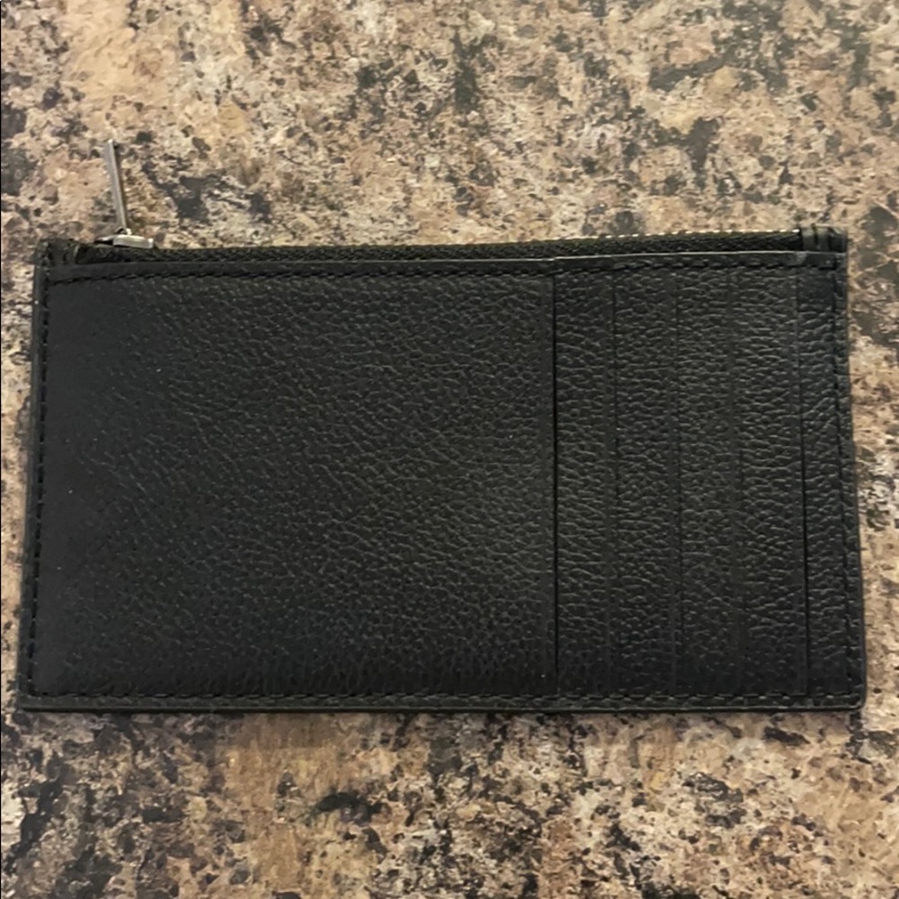 Black coach zipper wallet